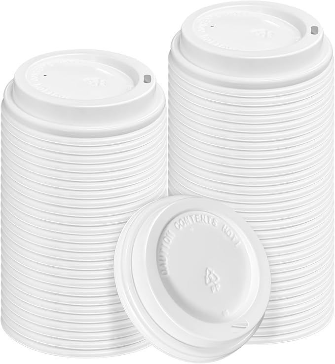 240 Pack Coffee Cup Lids, Disposable Coffee Lid, Leak Proof Plastic Lids for 10, 12, 16, 20, 24 oz Paper Cups, Hot Cup Lid 3.54 Inches/90 mm Diameter