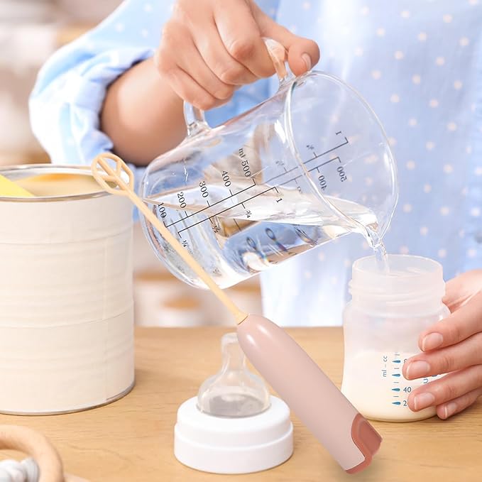MAGICLULU Handheld Electric Mixer Small Portable Drink Infant Milk Powder Mixer with 2 Stirring Sticks