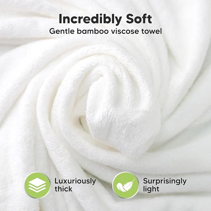 KeaBabies Hooded Baby Towel for Newborn - Viscose Derived from Bamboo Large Baby Bath Towels with Hood for Boys, Girls, Toddler, Extra Absorbent & Soft Newborn Bath Essentials (Hippo)