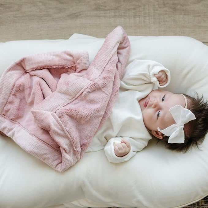 SARANONI Security Blankets for Babies Super Soft Boutique Quality Lush Luxury Baby Blanket (Mini 15" x 20", Ballet Slipper Pink)