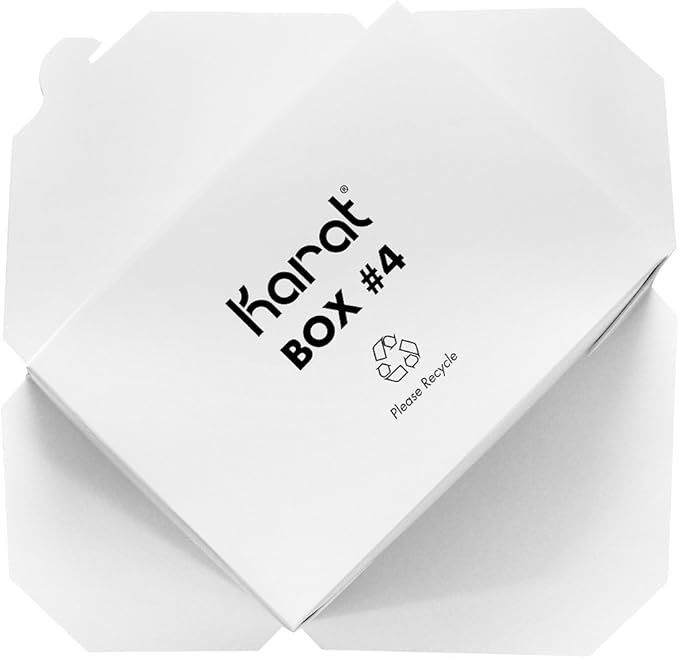 Karat FP-FTG110W 110 fl.oz. 7.8" x 5" X 3.5" Fold-to-Go Box #4 (Pack of 160)