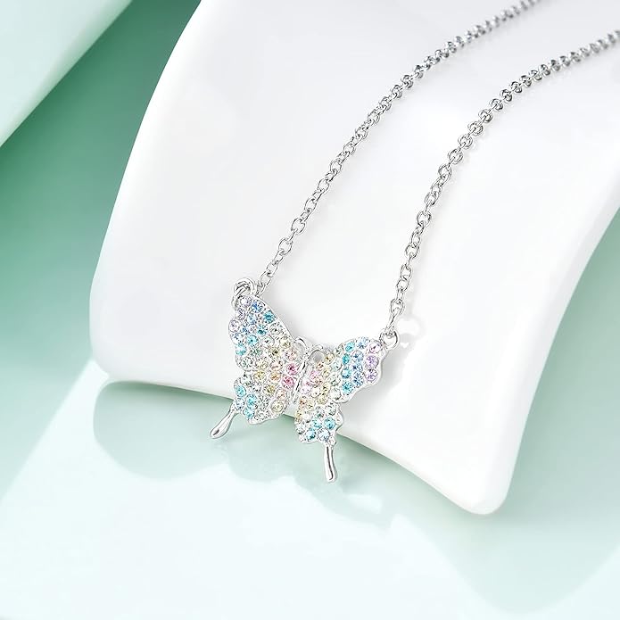 luomart Butterfly Necklace Gifts for Girls Women,Butterfly Pendant Necklaces Jewelry Gift for Butterfly Lovers