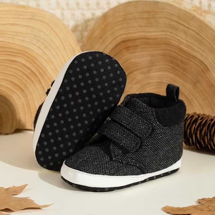 CENCIRILY Baby Boys Girls High Top Sneakers Soft Soles Anti Skid Infant Ankle Shoes Toddler Prewalker First Walking Crib Shoes
