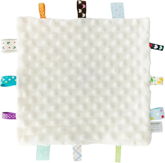 CREVENT Cozy Plush Baby Security Blanket, Loveys for Baby Girls and Boys, Birthday (Dog+Tag)