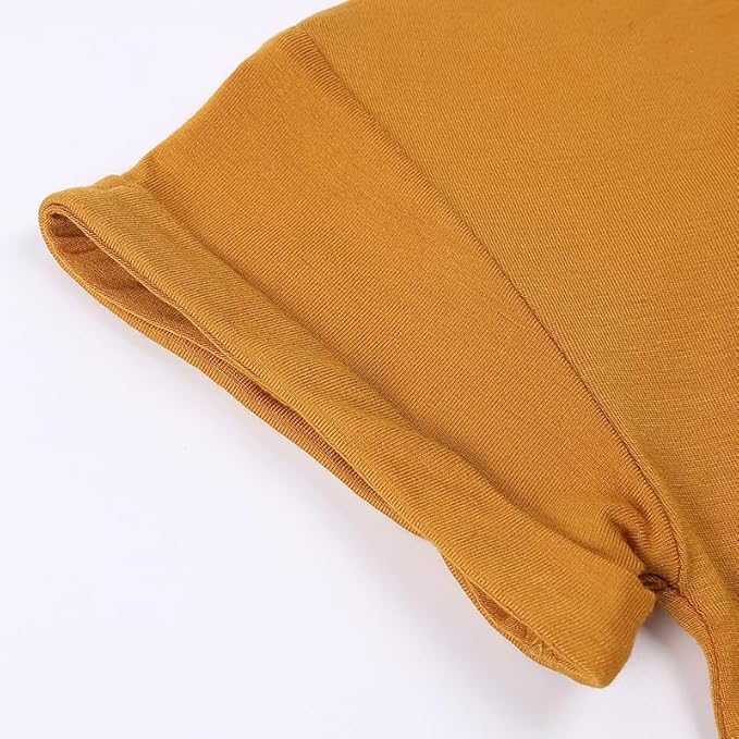 DEFAHN 2PCS Visocse from Bamboo Baby Rompers Unisex Onsies Solid Short Sleeve Baby Bodysuit 0-24 Months