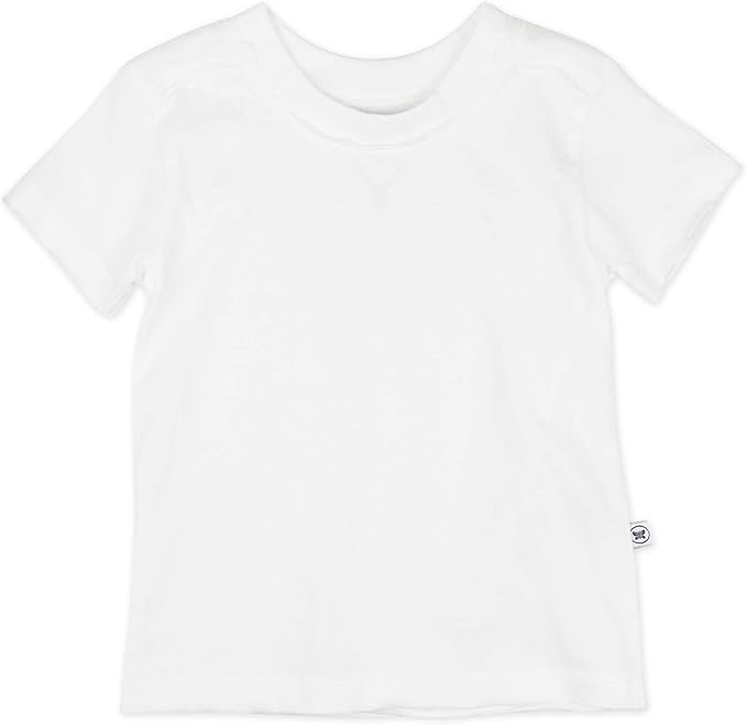 HonestBaby 10-Pack Short Sleeve T-shirts 100% Organic Cotton Baby, Toddler, Little Kids, Boys, Girls, Unisex