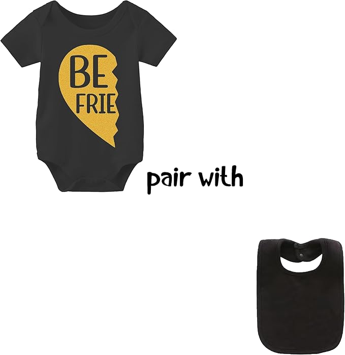 YSCULBUTOL Baby Twins Bodysuits Best Friends Forever Baby Clothes Set with Bibs Girl Outfit with hat
