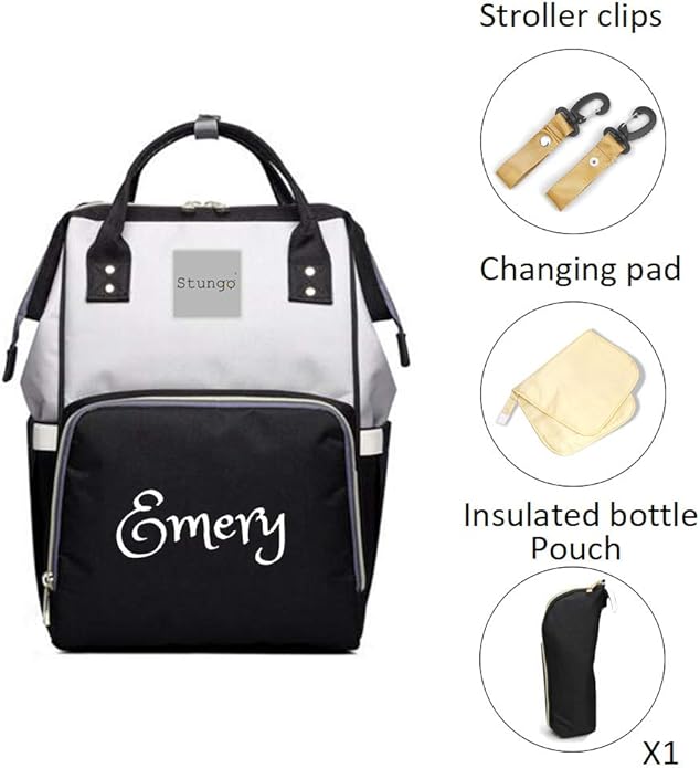 PERSONALIZED Large Diaper Bag Knapsack Custom Diaper bag Monogram Backpack