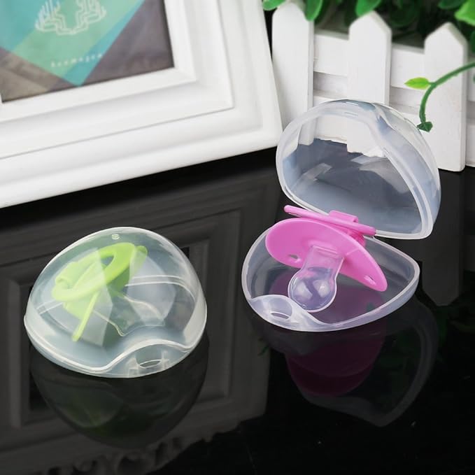 Accmor Pacifier Case, Pacifier Holder Case, Pacifier Container for Travel, BPA Free, Transparent, 6 Pack