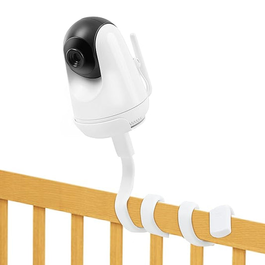 HiPP Baby Monitor Mount Camera Shelf Compatible with VAVA and Most Other Baby Monitors, Universal Flexible Baby Camera Holder, Securely Attaches to Crib Cot Shelves or Furniture, 1/4" Screw