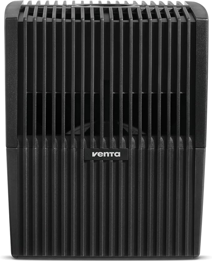 Venta LW15 Comfort Plus Humidifier in Black - Filter-Free Evaporative Humidifier for spaces up to 375 ft²