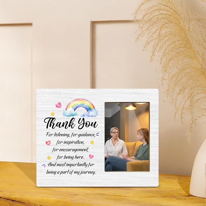 JioJio Chan Thank You Appreciation Picture Frame Gifts- 4 x 6 Inch Photo - Photo Frame Gifts For Women Man Godfather Friends School Counselor Graduation End Of The Year Teacher SLP