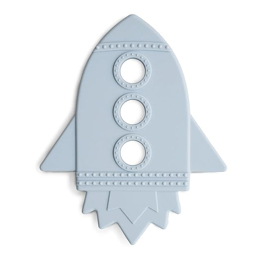mushie Silicone Baby Teether Toy | Rocket (Cloud)