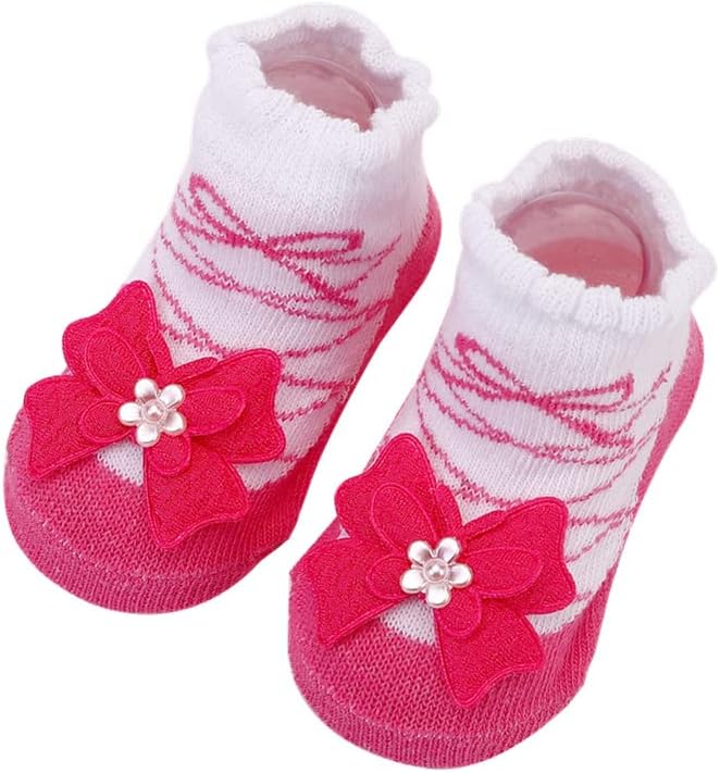 Toptim Newborn Baby-girls Socks and Bow Infant Toddler Ankle Socks