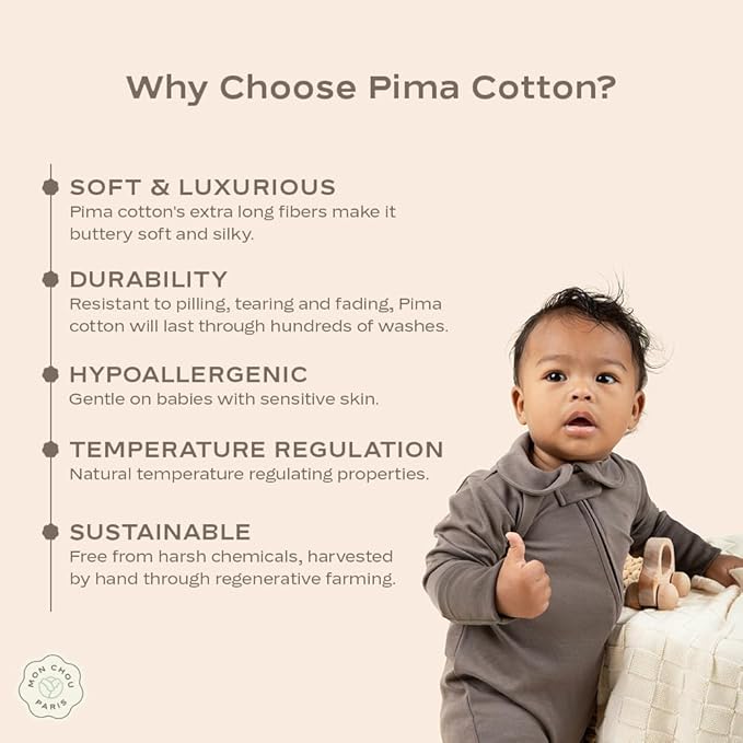 MON CHOU Premium Knit Baby Blanket - Luxuriously Soft Pima Cotton Throw for Crib, Nursery, or Stroller - Lightweight, Breathable Organic Cotton Baby Blanket - 30” x 37”