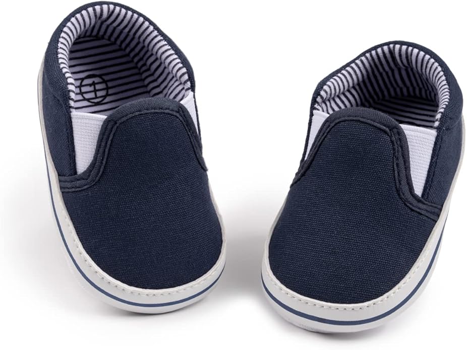 Morbido Infant Baby Boys Girls Canvas Sneaker Toddler Slip On Anti Skid Newborn First Walkers Candy Shoes for 0-18 Months