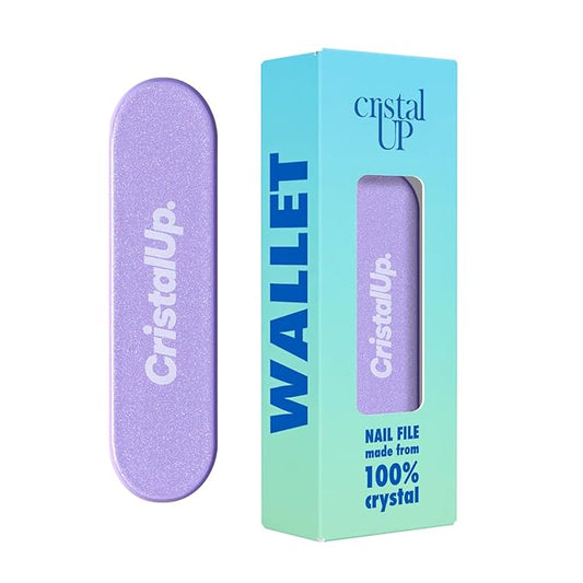 Crystal Nail File 1.6 in, Mini Glass File Ideal for Wallet, Durable, Gentle on Nails, Perfect for Travel, Home, Office and On the Go, Compact for Quick Touch Ups