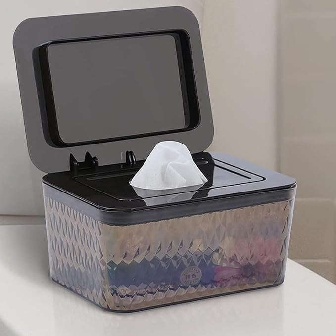 3 Pack Wipes Dispenser Seal-Designed Wipe Dispenser Holder Wipes Case Box for Bathroom Keep Wipes Fresh, Dust-Proof & Non-Slip
