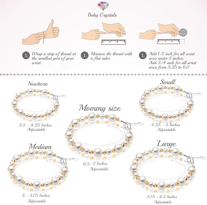 Sterling Silver Initial Charm Personalized Birthstone Bracelets for Girls, Baby Girl, Birthday Gifts for, Newborn, infant, Toddler, Teen, Pearl Bracelet, Birthstone Jewelry Crystals