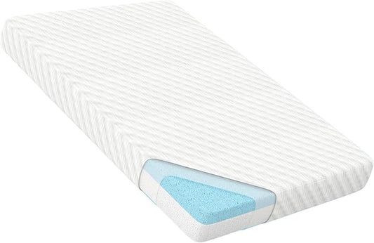 Mecc ecoh Pack and Play Mattresses, Cozy Breathable Cover Pack N Play Mattress, Reversible Cool Gel Memory Foam, Water Resistant Lining, Fit for Graco, Baby Trend, Pamo, Dream On Me Etc. 38"x26"