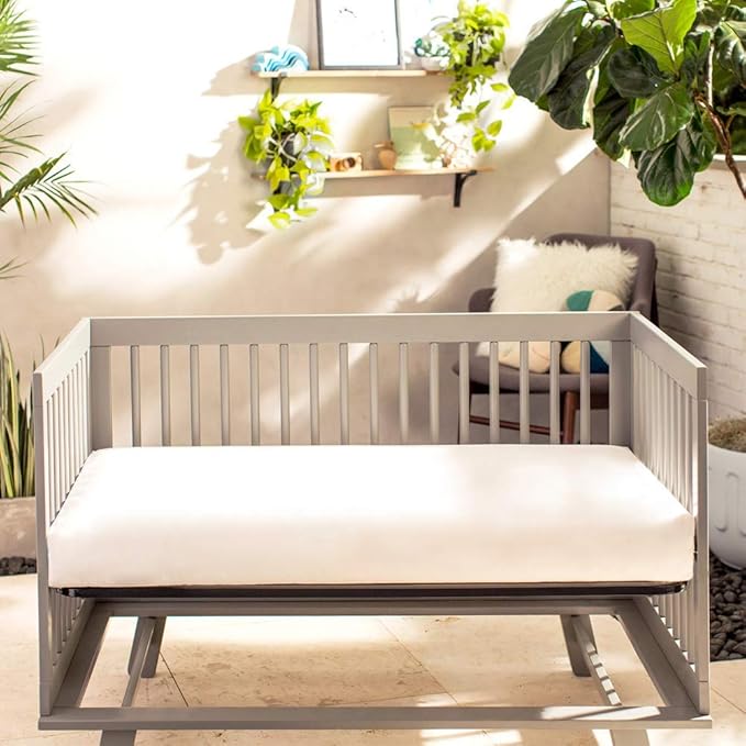 Naturepedic Organic Baby Crib Mattress - Lightweight 2-Stage Infant & Toddler Bed - Waterproof, Non-Toxic, Standard Size 52" x 28"