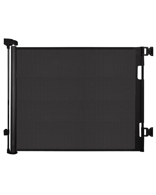 Retractable Baby Gate for Stairs – 33” Height, Expands up to 55” Width – Safety Gate for Infants, Toddlers, Dogs & Pets – Easy Install, Secure Closure, Black Mesh Design for Indoor & Outdoor Use