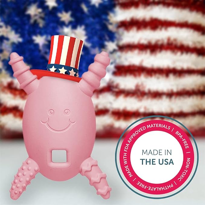 The Official Molar Magician Baby Teether - Freezable Molar Teething Toy for Baby, Infant & Toddler - Made in The USA - Sensory Toy 3-12, up to 18 Months, Pink