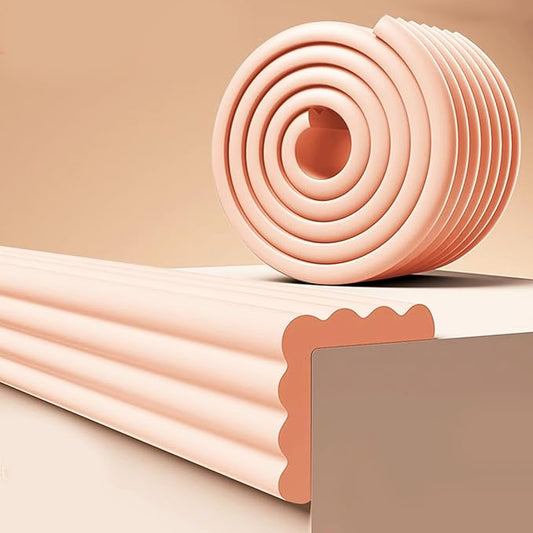 Extra Wide (3.15inch) Baby Corner Guards 6.56 Ft Long - Soft Foam Safety Bumpers, Adhesive Furniture Edge Protector for Tables, Fireplace, Desk Baby Proofing (Pink)