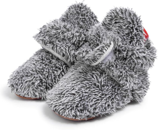Sawimlgy Newborn Infant Baby Girl Boy Cotton Booties Stay On Sock Slippers Soft Bedroom Shoes Non-Skid Ankle Boots With Grippers Toddler Crib Warm Shoe First Walker Birthday Shower