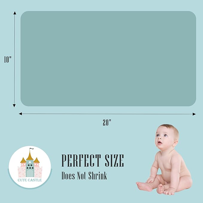 Cute Castle 12 Pack Muslin Burp Cloths for Baby - Ultra-Soft 100% Cotton Baby Washcloths - Large 20'' by 10'' Super Absorbent Milk Spit Up Rags - Burpy Cloths for Unisex, Boy, Girl - Dark Green