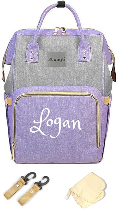 PERSONALIZED Large Diaper Bag Knapsack Custom Diaper bag Monogram Backpack