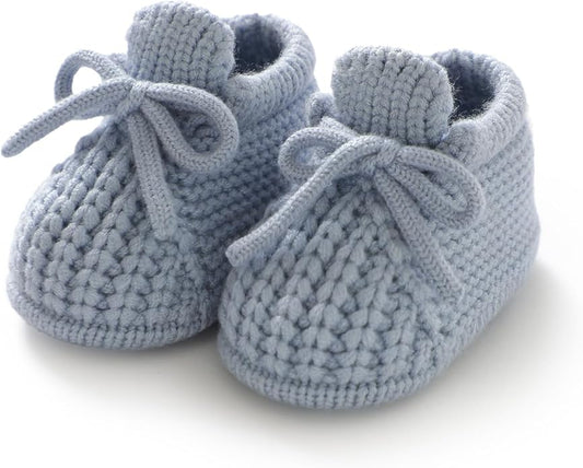 DovFanny Baby Booties Newborn Baby First Shoes Cozy Warm Knit Soft Booties for Toddler Infant Boy Girl