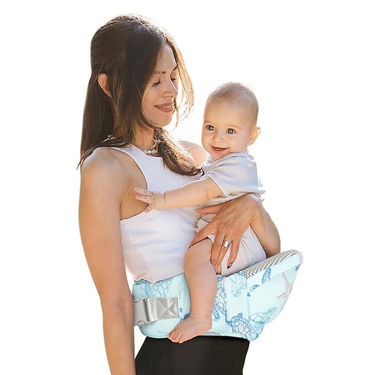 Baby Hip Carrier - Adjustable Waistband & Hip Seat for Newborn-Toddler (Up to 66 Lbs) with Pockets for Parents