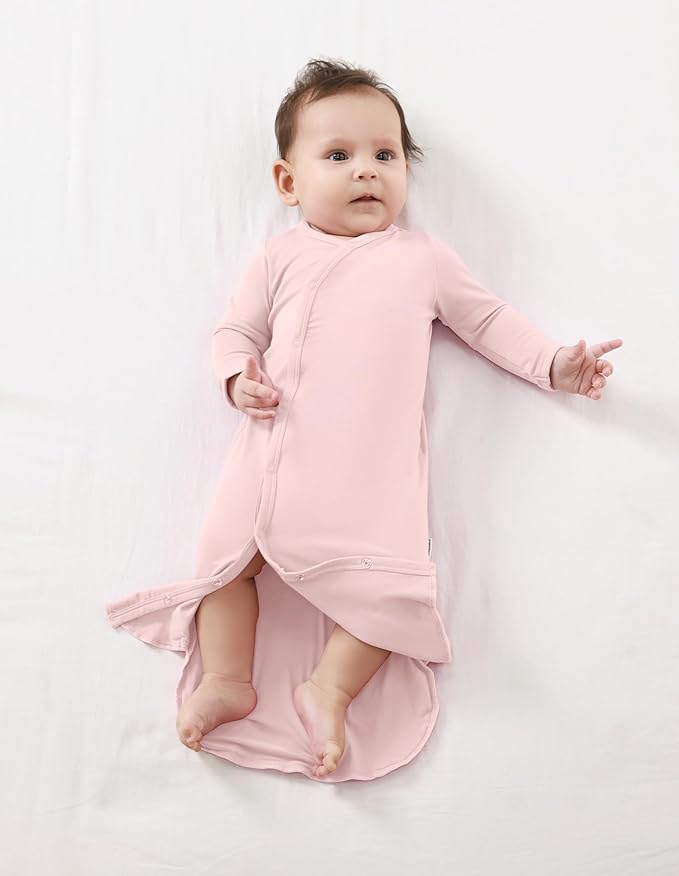 Baby Nightgowns Sleeper Gown Newborn Long Sleeve Pajama Gowns Unisex Viscose from Bamboo Infant Sleepwear