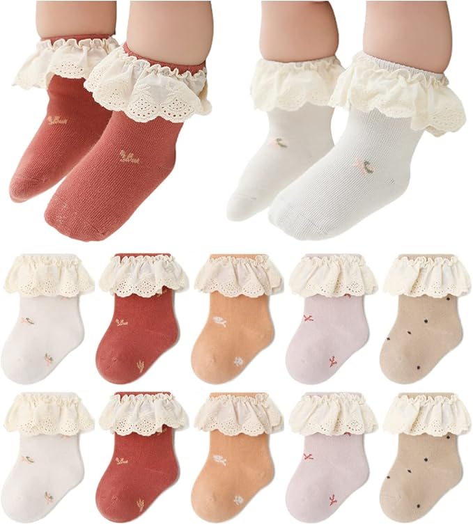 Toptim Newborn Baby-girls Socks and Bow Infant Toddler Ankle Socks