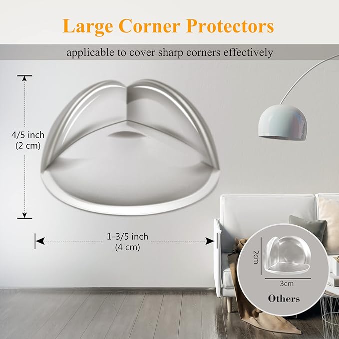 14 Pack Corner Protectors, Corner Guards Baby Proofing Corner Protectors Bumper Clear Corner Covers Cushion for Table Desk Fireplace Against Sharp Corner