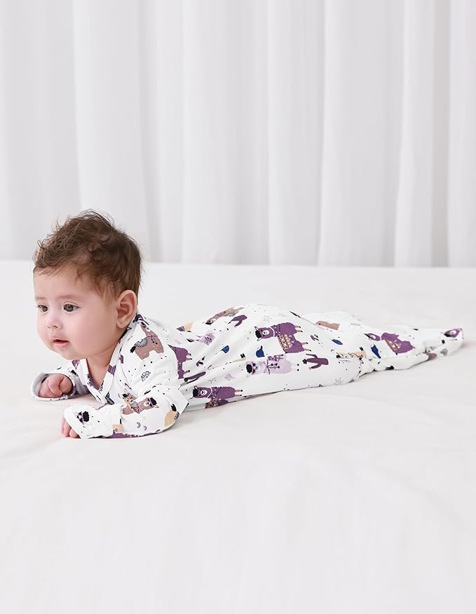 Baby Nightgowns Sleeper Gown Newborn Long Sleeve Pajama Gowns Unisex Viscose from Bamboo Infant Sleepwear