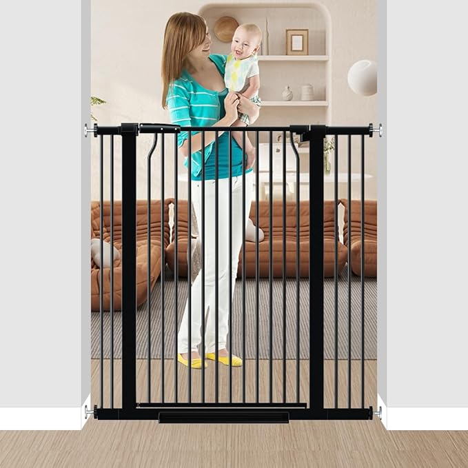 40.5" Tall Baby Gate 29.9-40.9" Wide No Drilling Tall Pet Gate Cat Gate Extra Wide Baby Gate Safety,Extra Narrow Auto-Close for Indoor Stairs, Doorways, and Kitchen