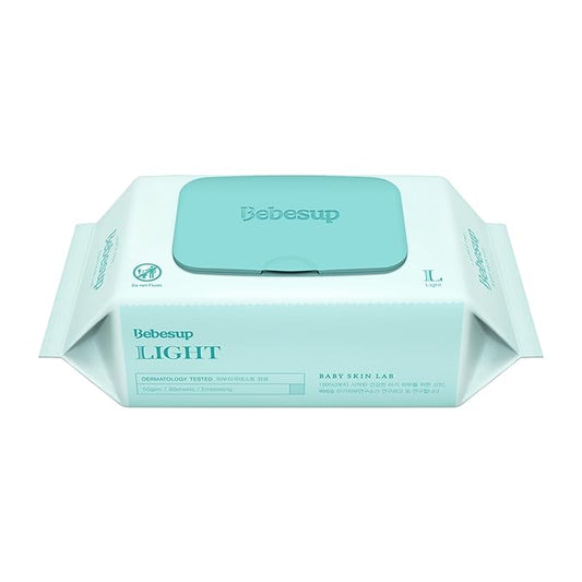 Korea's #1 Light Baby Wipes - Hypoallergenic, Water-Based, Unscented, Alcohol & Paraben-Free – 50 GSM for sensitive skin Flip-Top Plant Based Baby Wipes (80 Count 1 Pack)