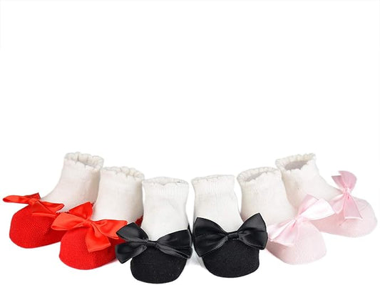 EPEIUS Unisex Baby Girls Boys Non-Slip Socks (Set of 6)