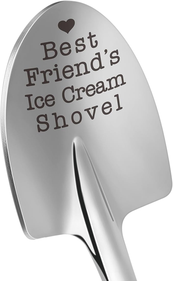 Funy Dads Ice Cream Shovel Mothers Day for Best Friend Friendship Bestie Gifts Female Women Unique Long Distance Friendship Soul Sister Easter Basket Stuffers Friends Birthday