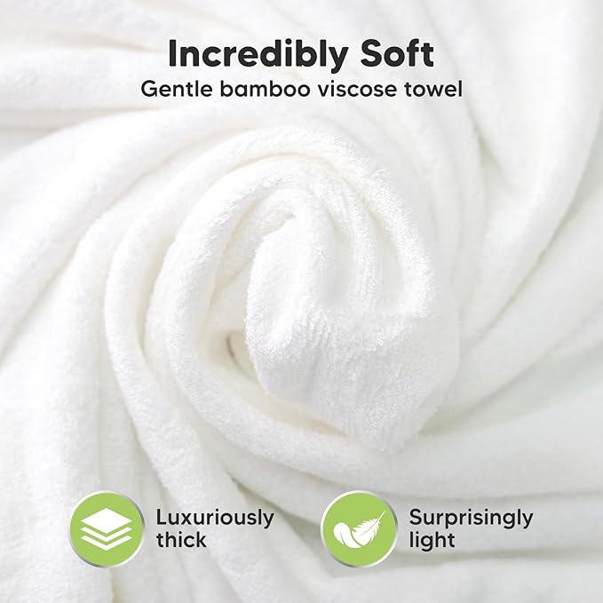 KeaBabies Hooded Baby Towel for Newborn - Viscose Derived from Bamboo Large Baby Bath Towels with Hood for Boys, Girls, Toddler, Extra Absorbent & Soft Newborn Bath Essentials (Shark)