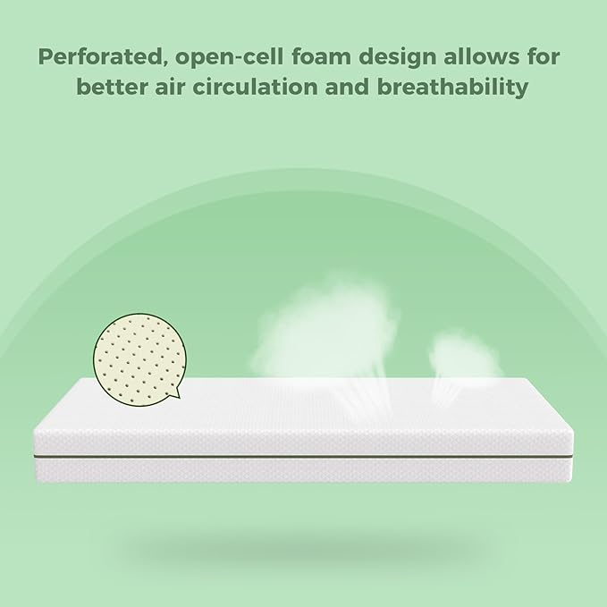Crib Mattress, Dual-Sided Comfort Baby and Toddler Mattress with Gel Memory Foam and Removable Cover, Fits Standard Size Cribs and Toddler Bed, 52x27.5x5.5 inches