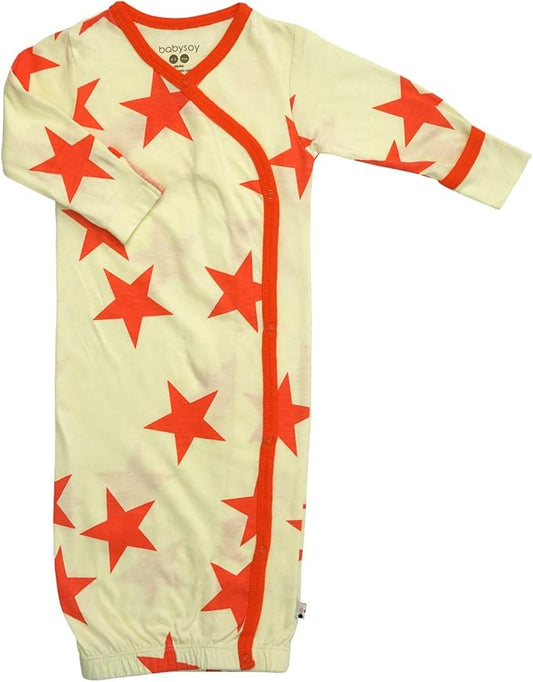 Babysoy Newborn Baby Kimono Wrap Around Snap Sleeper Gown Sack Bundler