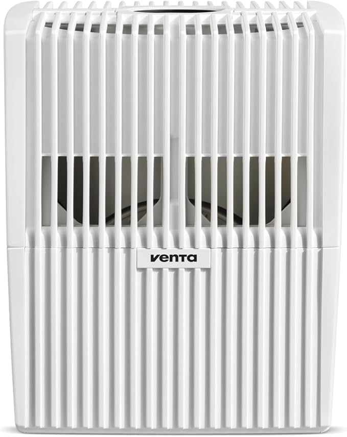 Venta LW15 Comfort Plus Humidifier in White - Filter-Free Evaporative Humidifier for Spaces up to 375 ft²