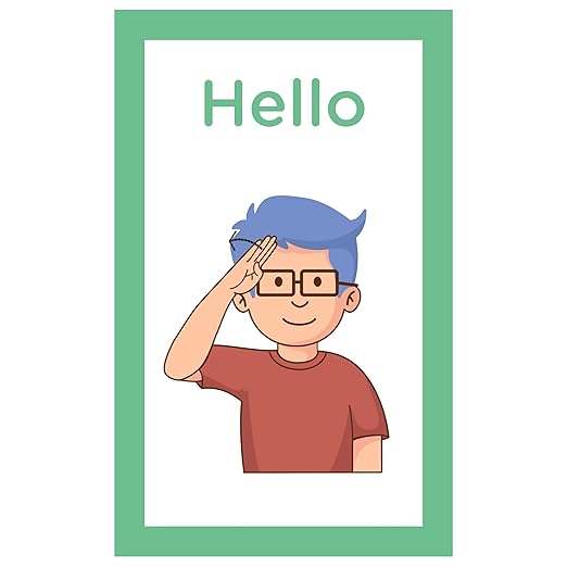 Alpine Choice ASL Cards for Speech Delay Non-Verbal or Deaf Children - American Sign Language Flash Cards for Babies, Toddlers, Kids and Beginners - Visual Aid Cards for Developing Empathy