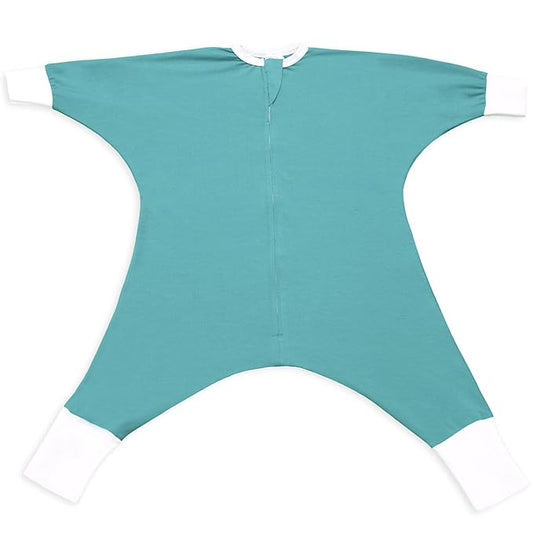 SleepingBaby Flying Squirrel Toddler Pajamas with Practical Zipper for Quick Diaper Changes and Travel Comfort - Teal - 12-24 Months