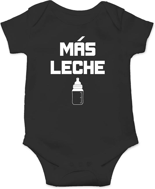 CBTwear Mas Leche - Baby Clothes - Funny Newborn Bodysuit Outfits for Boys and Girls