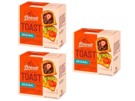 Brandt Toast, Zwieback, Double Baked, 8 Ounces (pack of 3, Original)