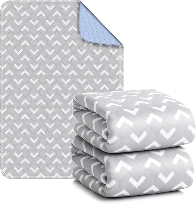 Non-Slip Bed Pads for Incontinence Washable (36" x 72"|2 Pack), Waterproof Bed Pads, Bed Wetting Pads for Bed, Sofa, Floor, Resuable Underpads for Adults, Seniors, Pet